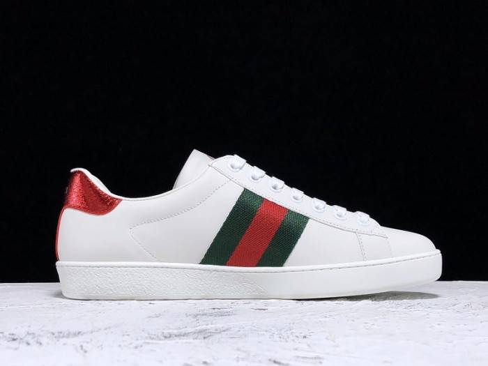 G*u*i ace embroidered low-top sneaker white with snake